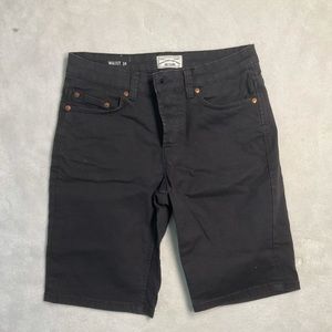 Only & Sons Black Jean Shorts 31W